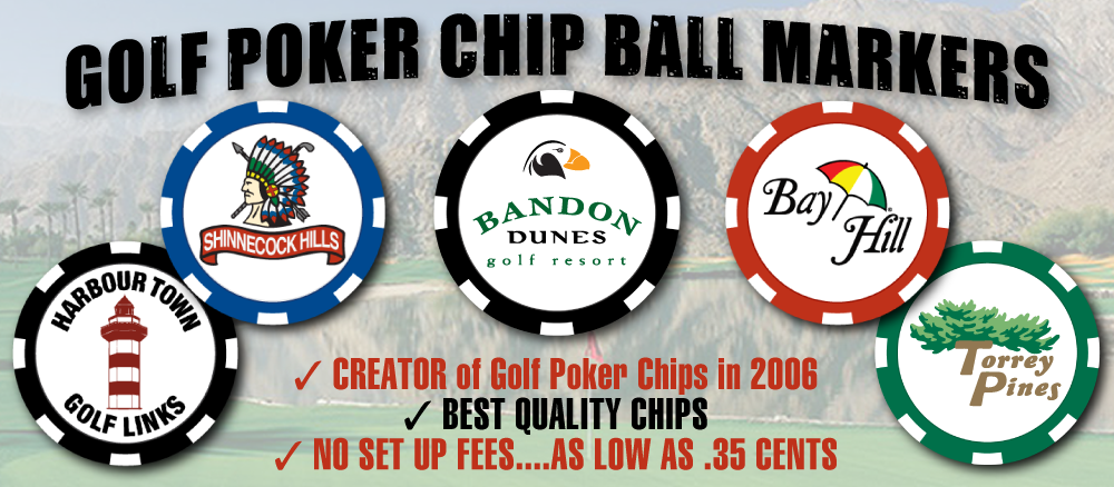 Custom poker chip golf ball markers